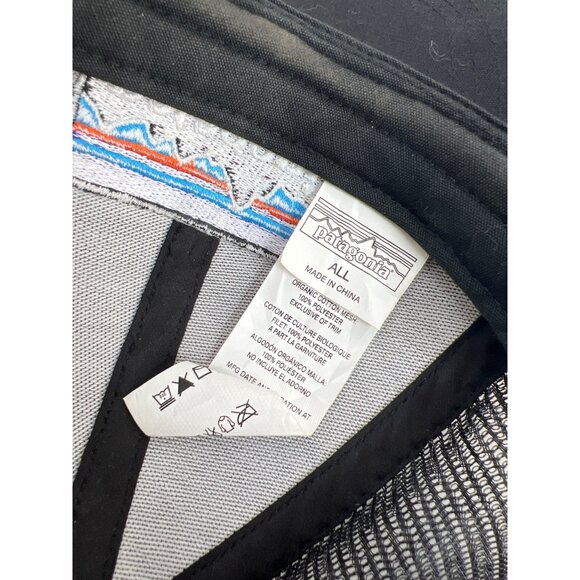 Patagonia Black Mesh Trucker Hat with Adjustable Snapback - Picture 5 of 5